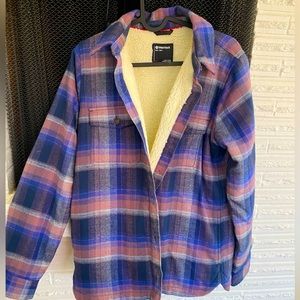Marmot Plaid shirt/jacket sherpa lined. Size S/P